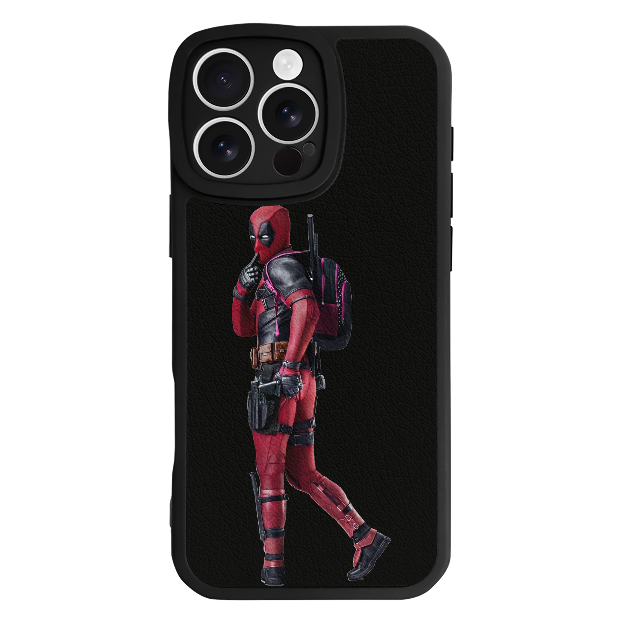 （画像用） Deadpool デッドプール 【iPhone 16シリーズ対応】シリコンスマホケース（レザー調） 材質：シリコン
